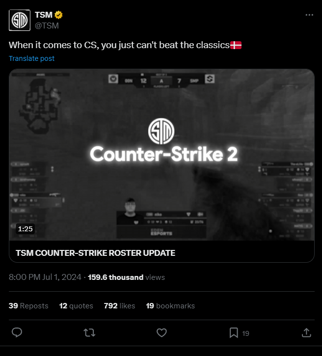 Возвращение TSM в CS2