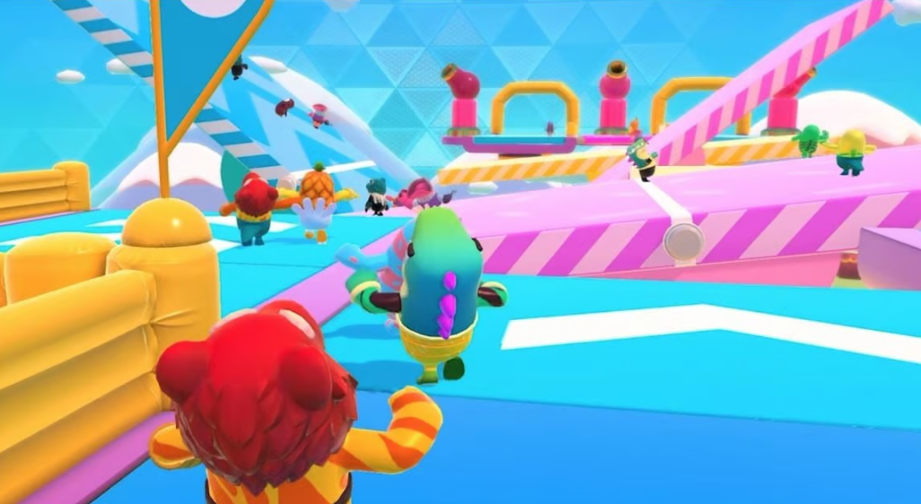 Персонажи и препятствия в Fall Guys