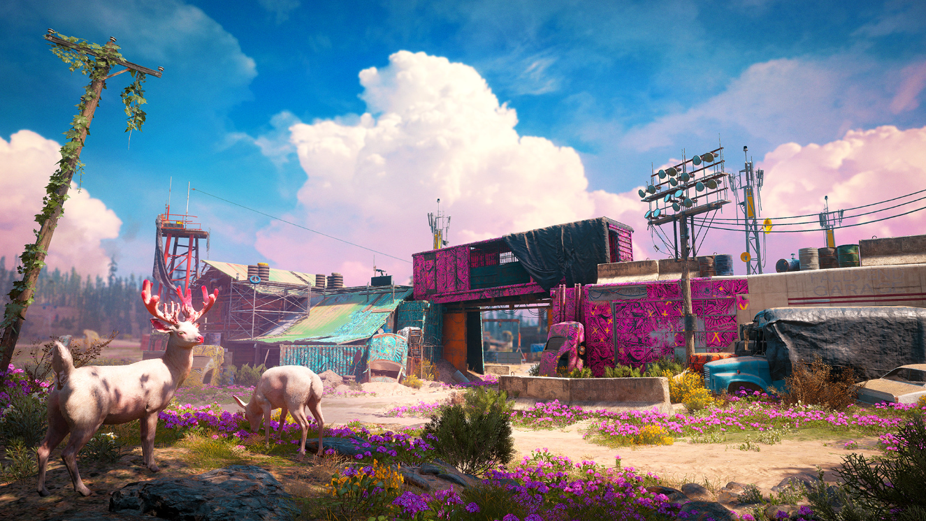 Far Cry New Dawn town and deer