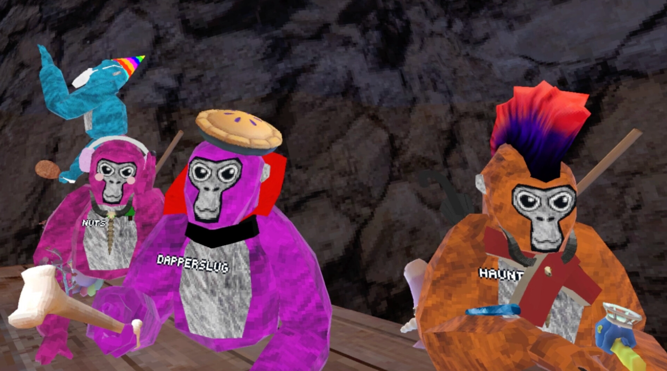 Gorilla Tag где-то в пещере