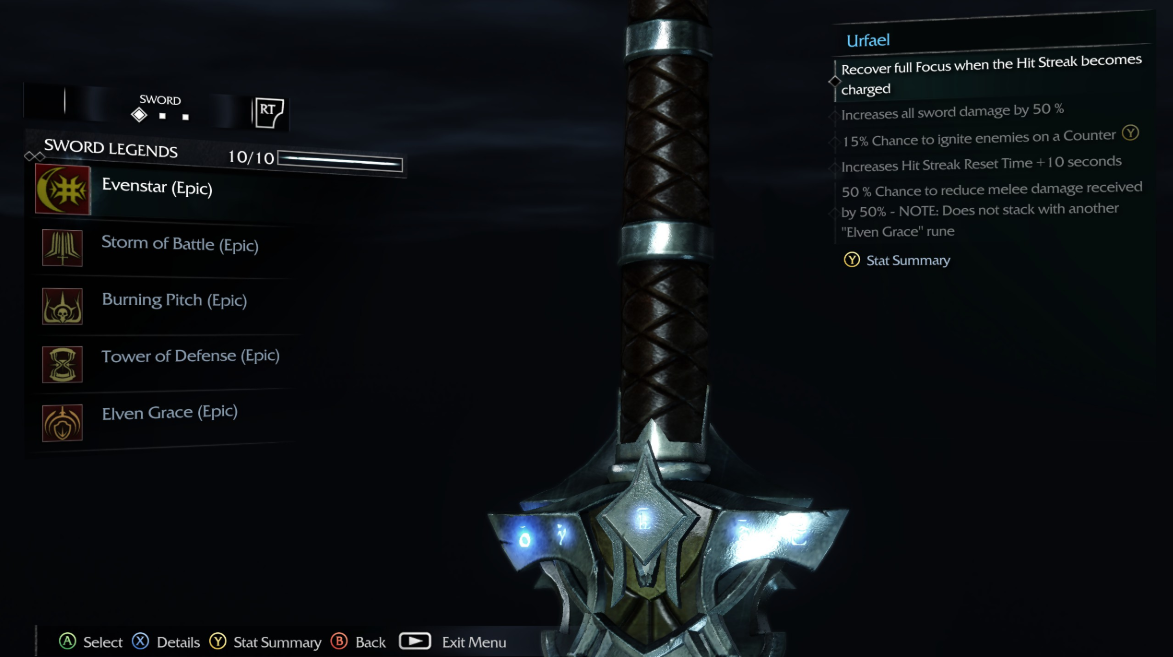 Middle-earth Shadow of Mordor руны усиления