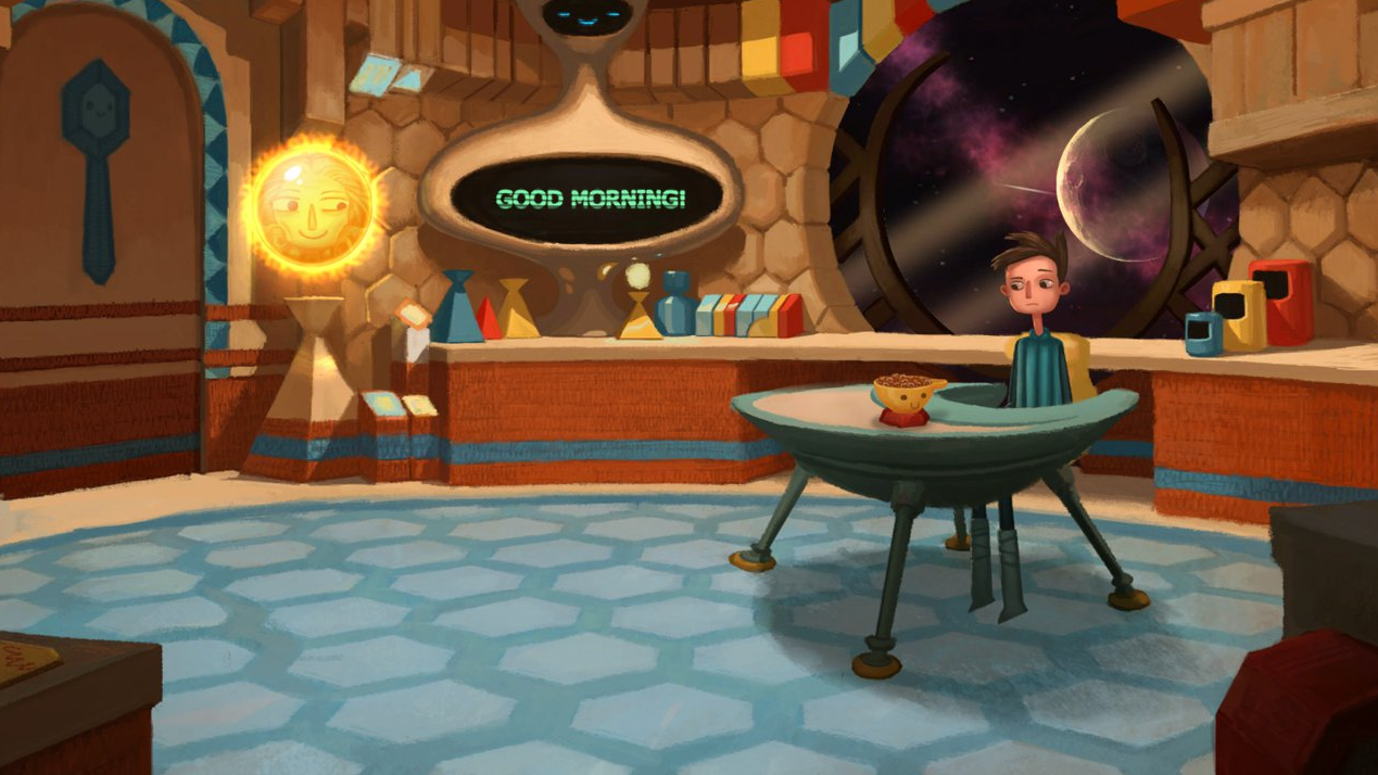 Broken Age доброе утро в игре