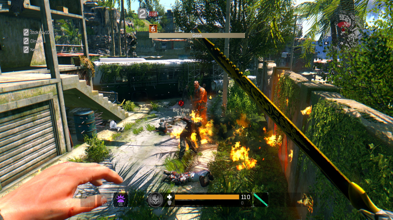 Dying Light Bad Blood with weapons