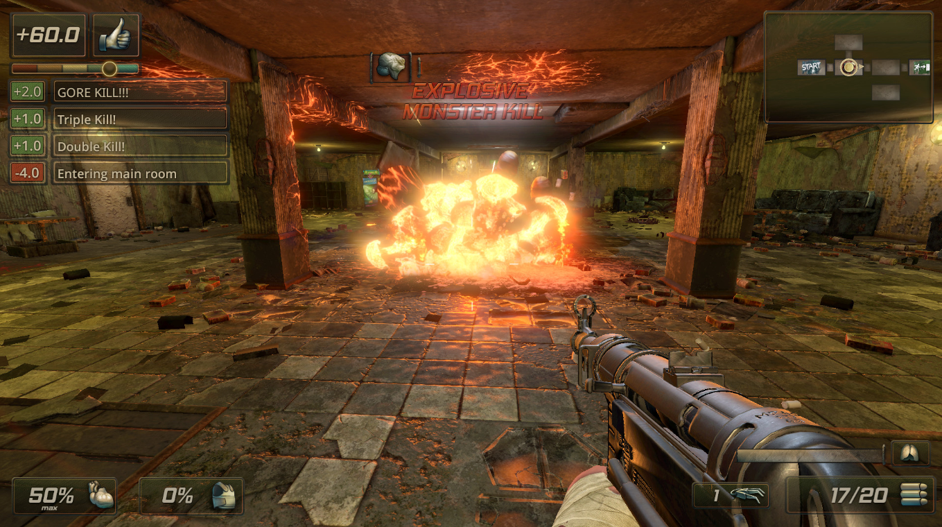 Killing Room weapons and explosion