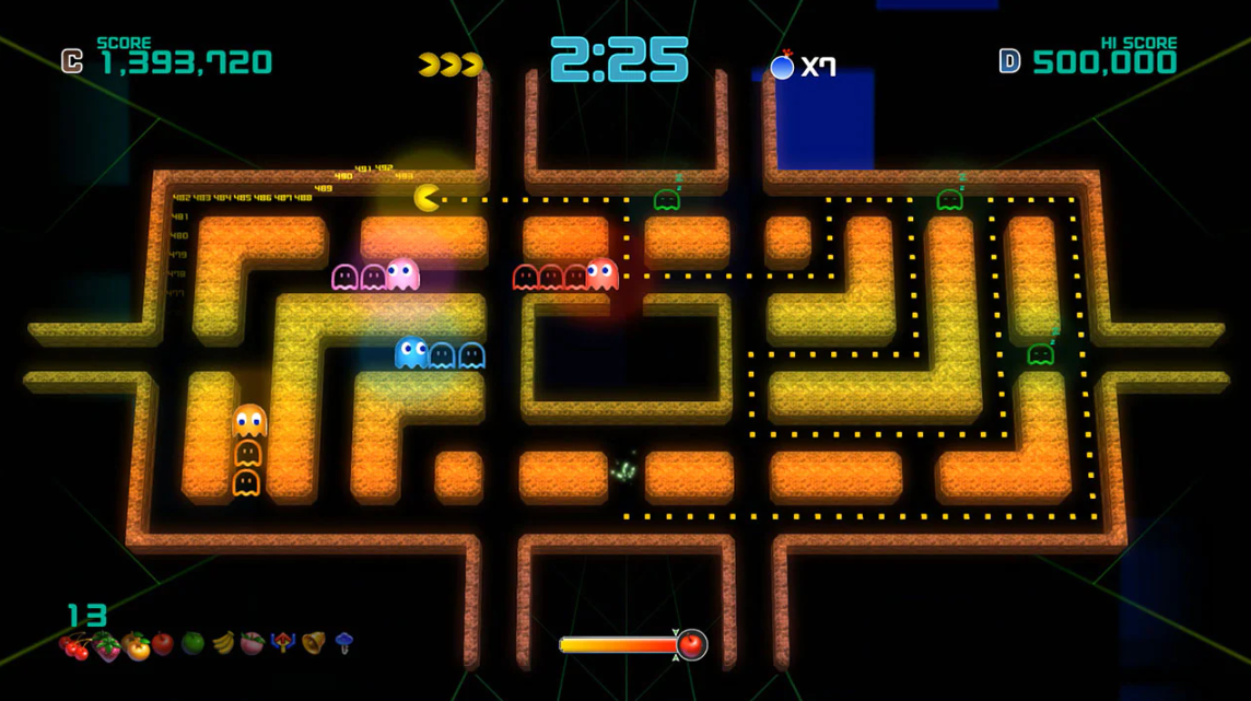 PAC-MAN&trade; CHAMPIONSHIP EDITION 2 счёт в игре