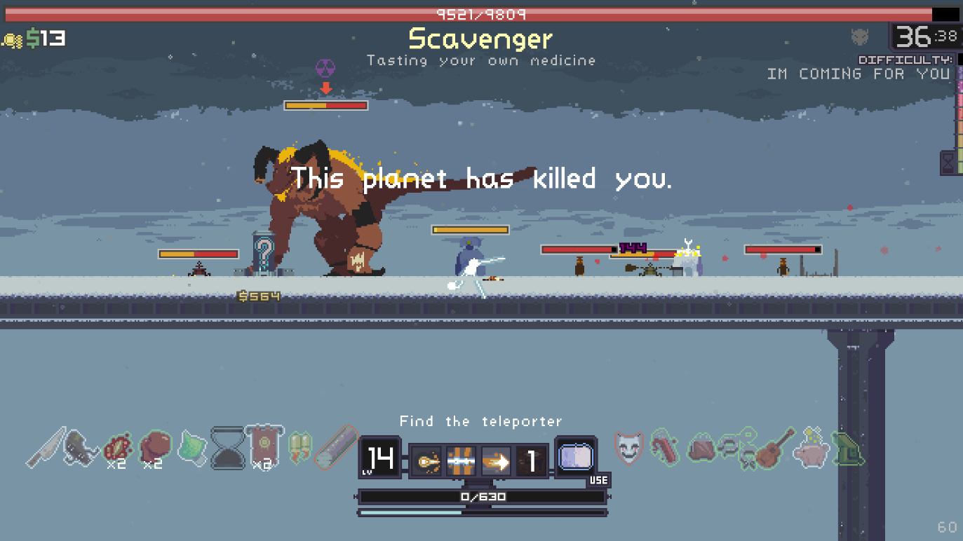 Risk of Rain поражение