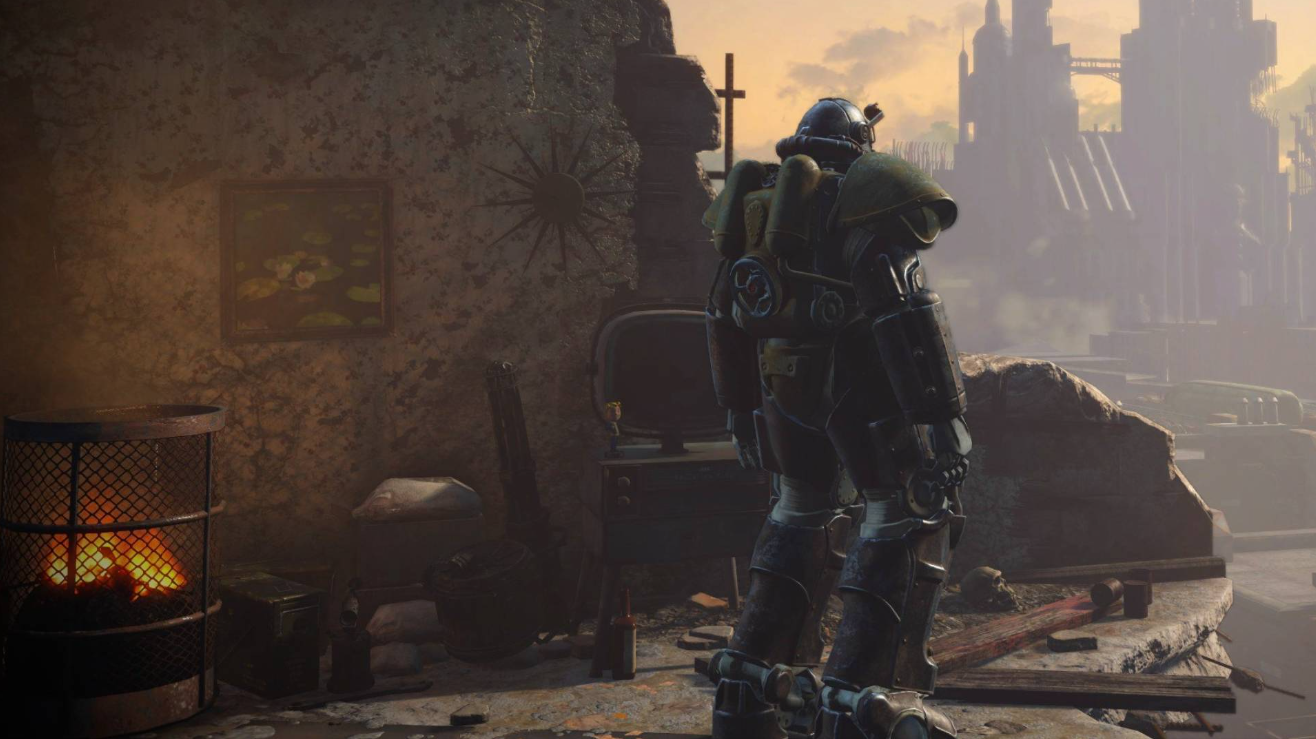 Fallout hero looks at the city