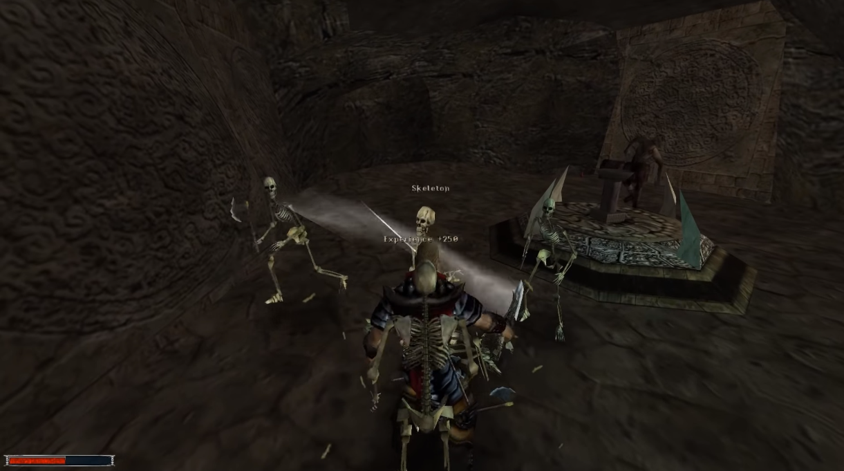 Gothic 1 battle with skeletons