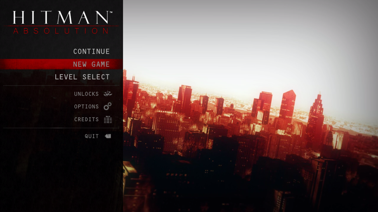 Hitman Absolution меню