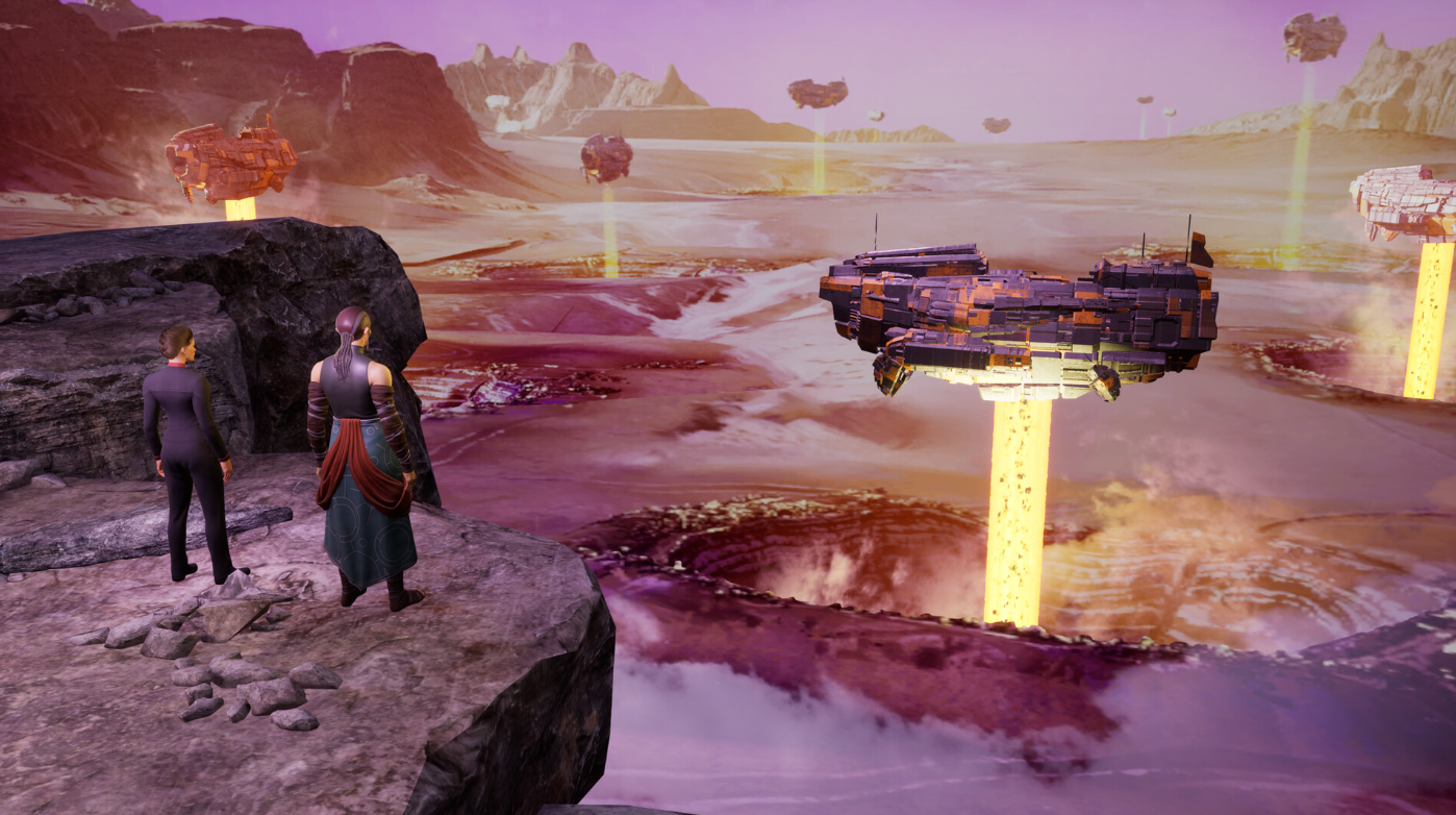 Star Trek Men and Spaceship