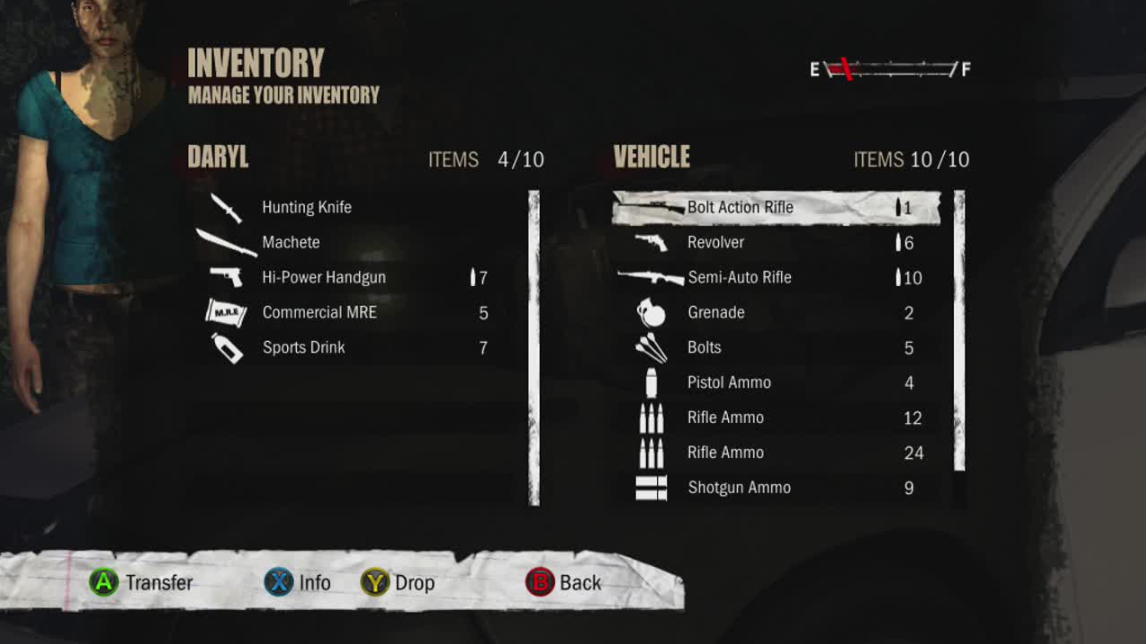 The Walking Dead Survival Instinct инвентарь