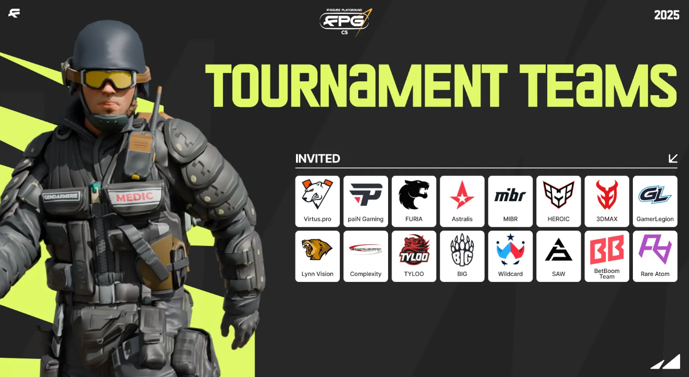 Объявлены все команды для FISSURE PLAYGROUND 1 – турнир CS2n