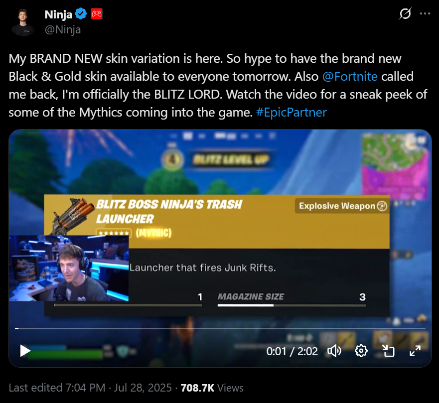 Fortnite объединяется с Ninja в крупной коллаборации — изображение 2