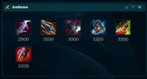 Сборка предметов для Амбессы