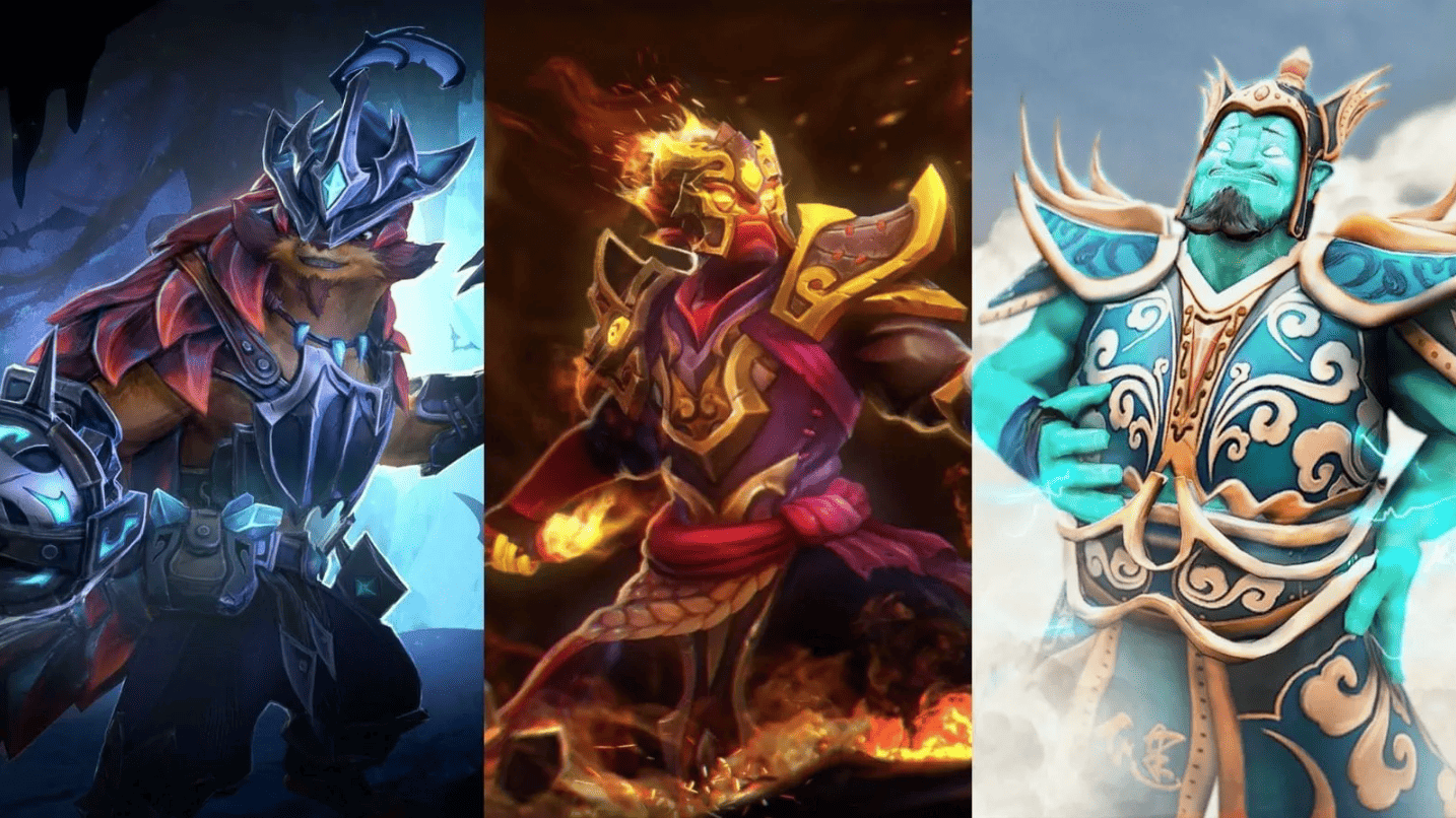 Pangolier, Ember Spirit, and Storm Mid