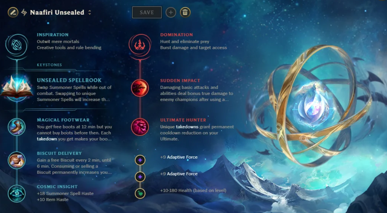 Runes on Naafiri Inspiration