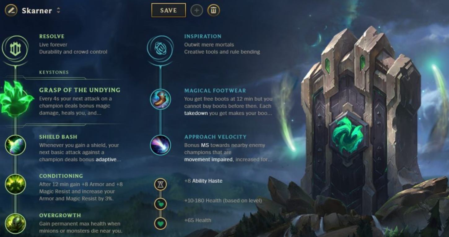 Skarner Runes Resolve