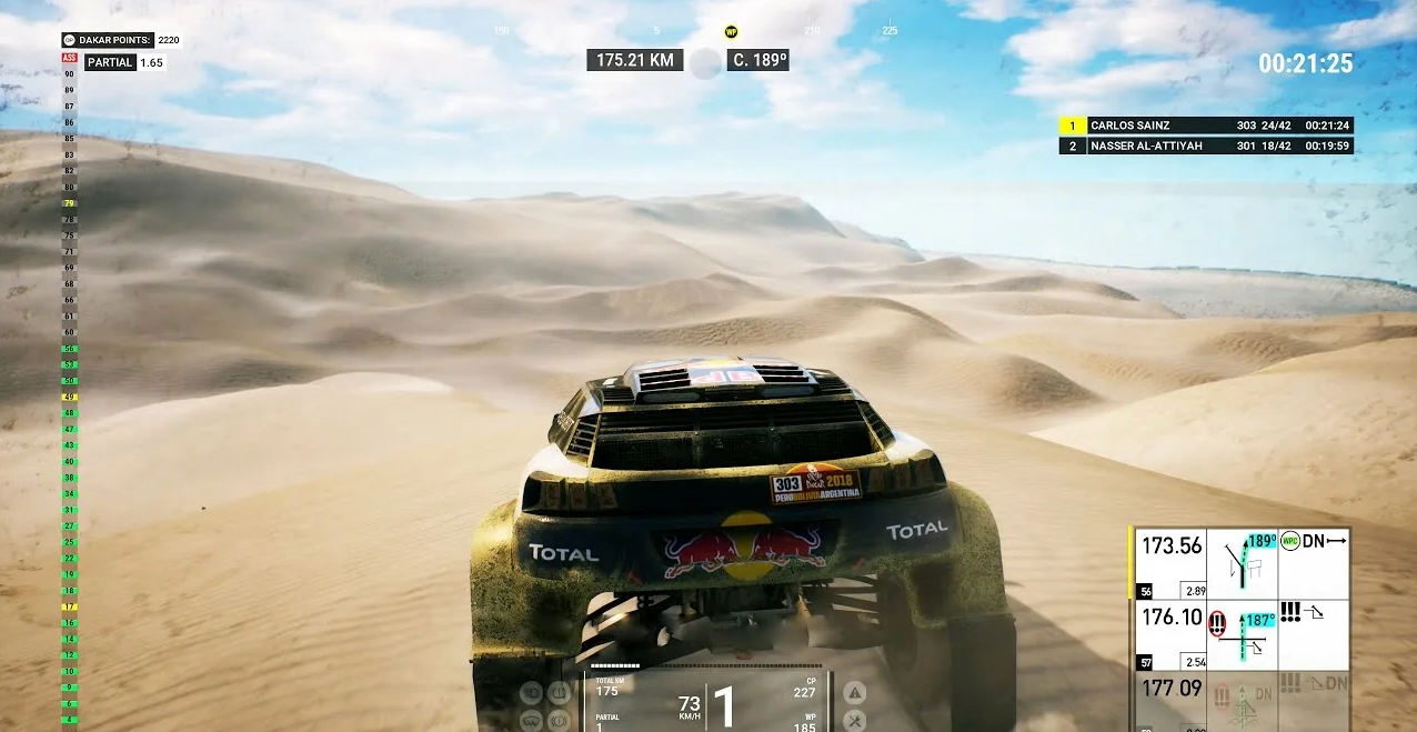 Управление в игре Dakar 18