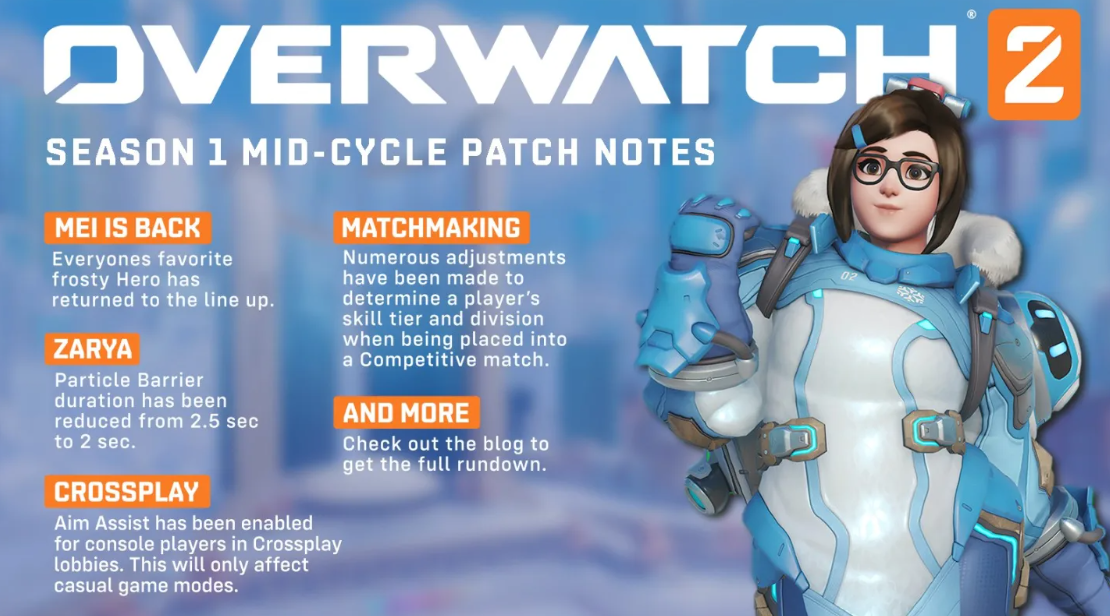 Mei in Overwatch 2 updates