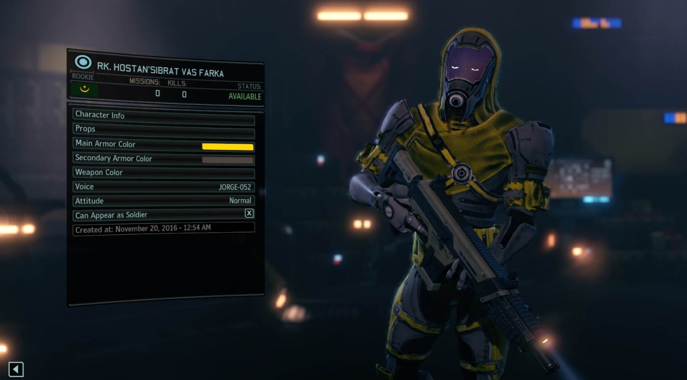 Species Unknown settings