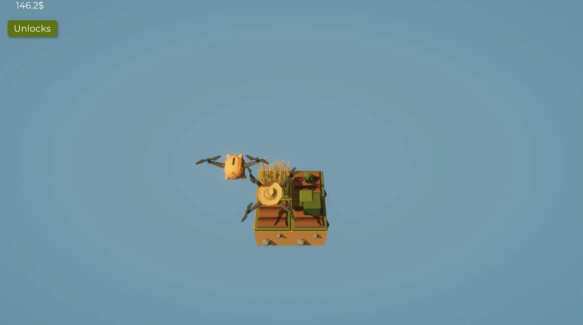 Начало игры в The Farmer Was Replaced