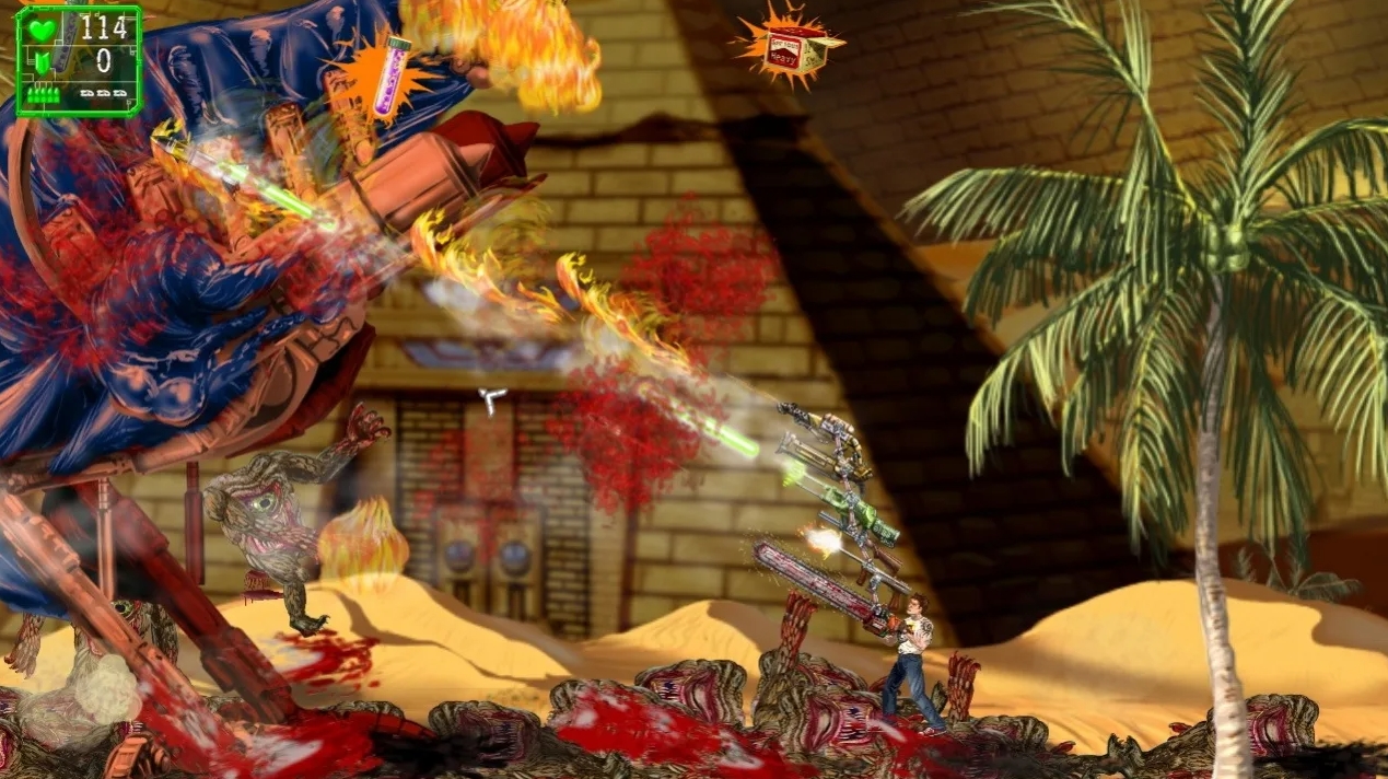 Serious Sam Double D's signature chaos and upgrade system