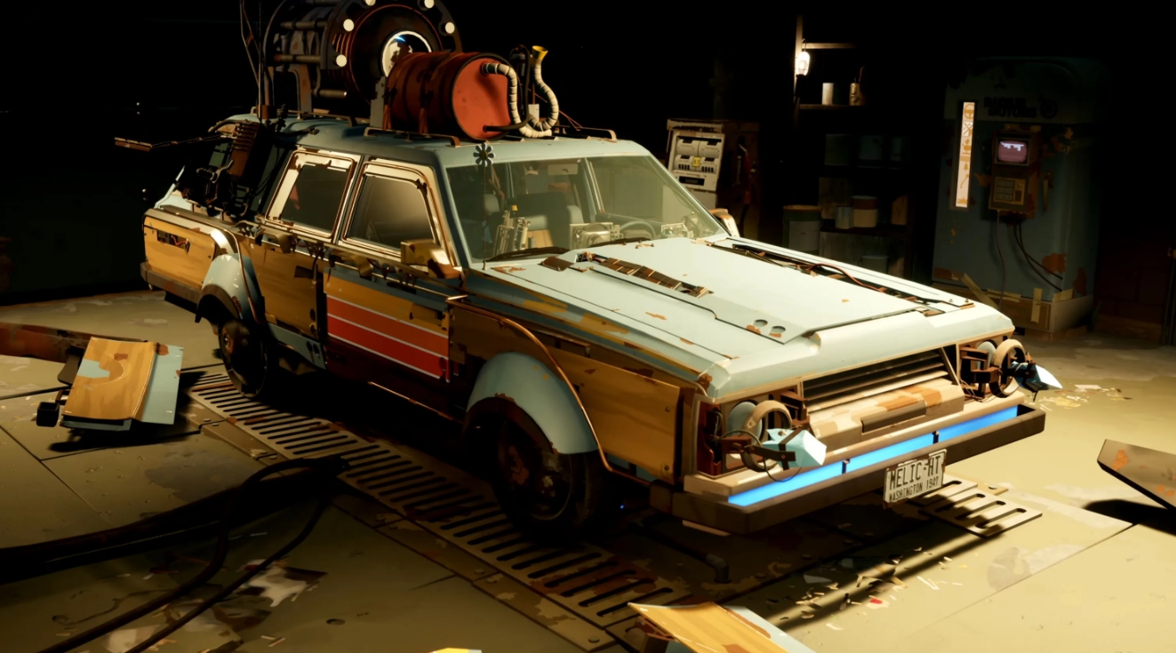 The car as the core of gameplay controls, damage, and upgrades