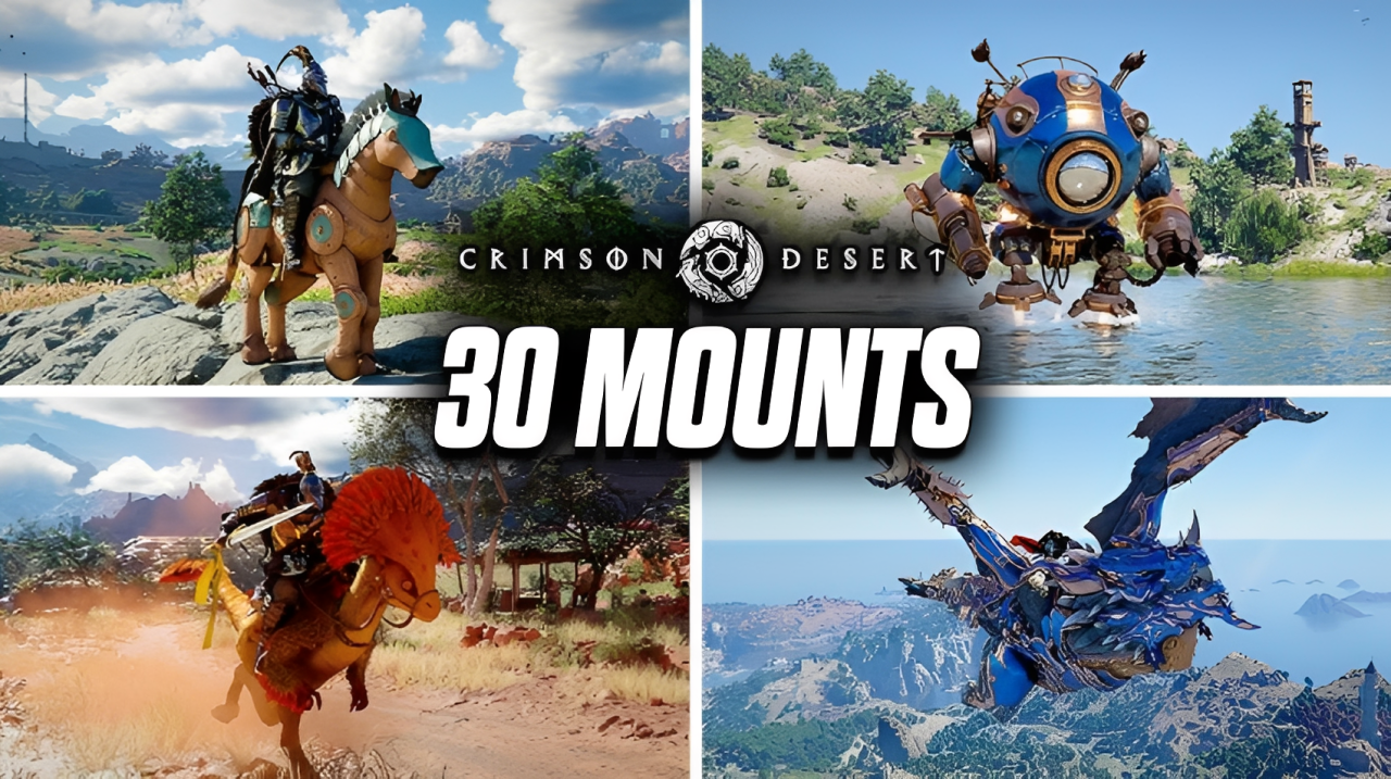 Crimson Desert: все скакуны — где найти лошадей, медведей, волков, дракона и боевых мехов — изображение 1