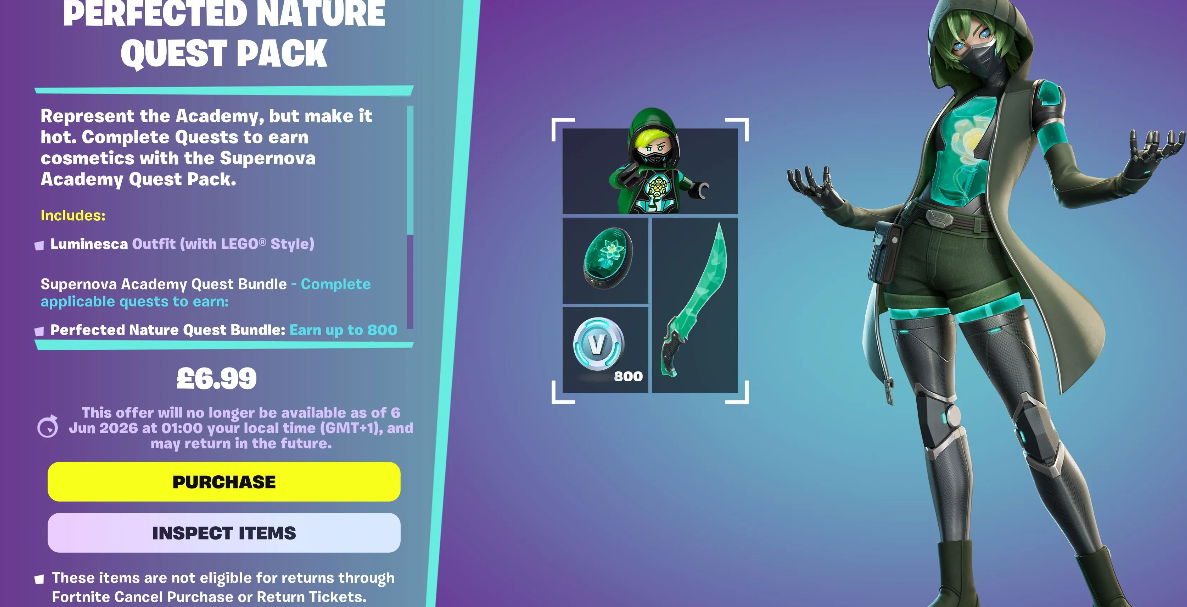 Как получить 800 В-баксов из набора Perfected Nature в Fortnite: гайд на 5 дней — изображение 2