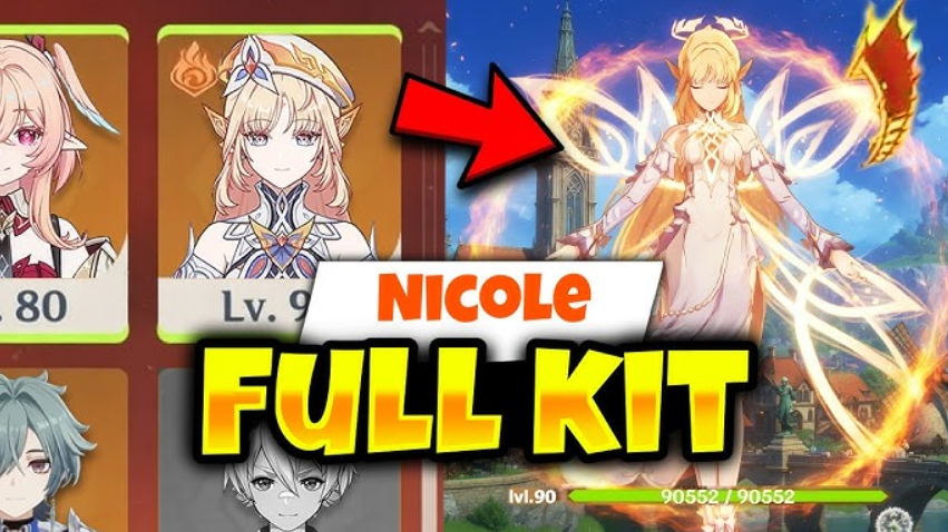 Игровой процесс Genshin Nicole Pyro Catalyst Shield