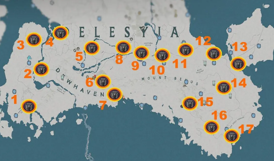 Карта Южной Делесии