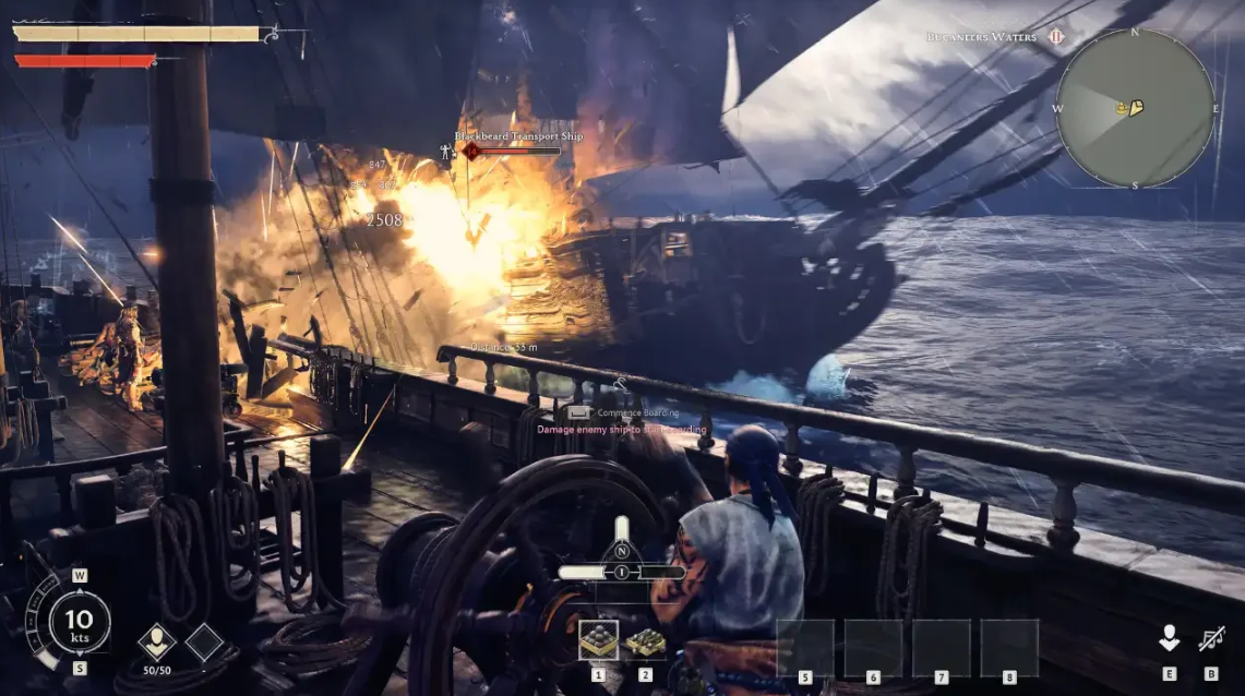 палуба установки корабельных пушек